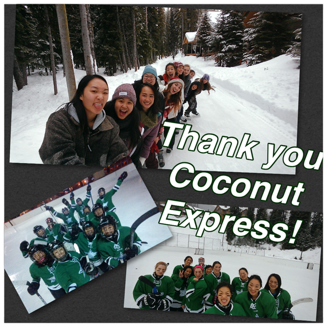 expresscoconut's tweet photo. The Richmond hockey girls visited @Apexmountain with The Coconut Express and sent us this #okanagan #penticton http://t.co/bdeRKS0frd