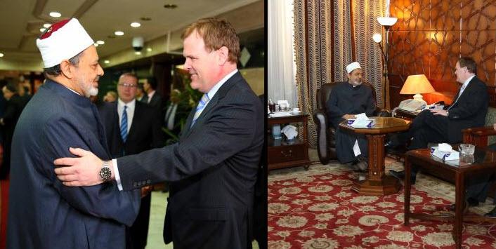 Baird's tweet photo. Met with the Grand Imam of the El Azhar Mosque in Cairo. #Egypt is an important seat of moderate Islamic scholarship. http://t.co/8VU3m0UQZM