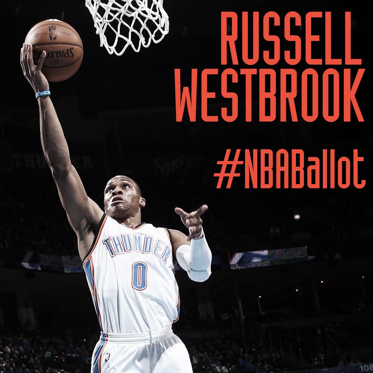 okcthunder's tweet photo. RT to vote: Russell Westbrook #NBABallot

Remember, voting closes on Monday for the @NBAAllStar team! http://t.co/PXvALYHVa4