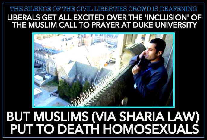 AmyMek's tweet photo. Unacceptable ->Let .@DukeU know it's donors &amp; Alumni will not condone this. Where R the enraged #Atheists Now? #tcot http://t.co/8Mkd0DJ8Nm