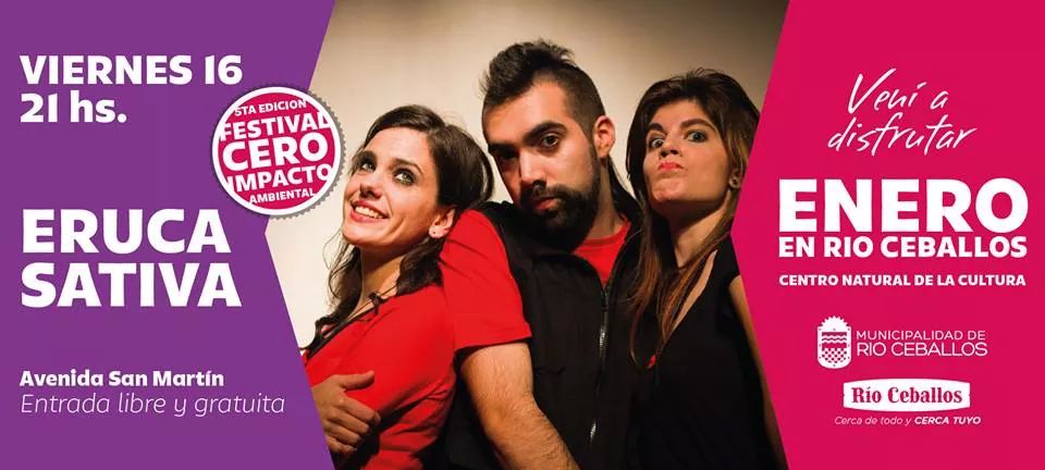 PlanetaEnter's tweet photo. Mañana viernes 21hs @ErucaSativa llenará de #rock la noche en #RioCeballos cc @MuniRioCeballos #Venite http://t.co/HsbbpOXgsS