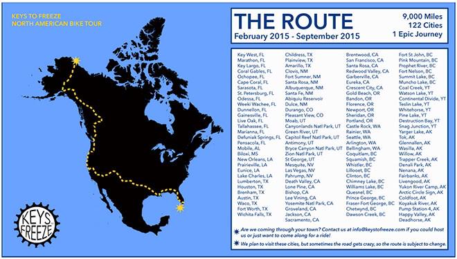 NPCA's tweet image. Epic #SeeAmerica journey! 6 friends are biking from Key West to Alaska. Q&amp;amp;A w/ @KeystoFreeze: parkb.it/ktfz
