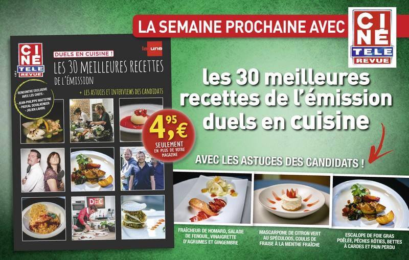 decRTBF's tweet image. Les 30 meilleures recettes de nos duos dans le supplément de @cinetelerevue... dans votre librairie dès ce vendredi!