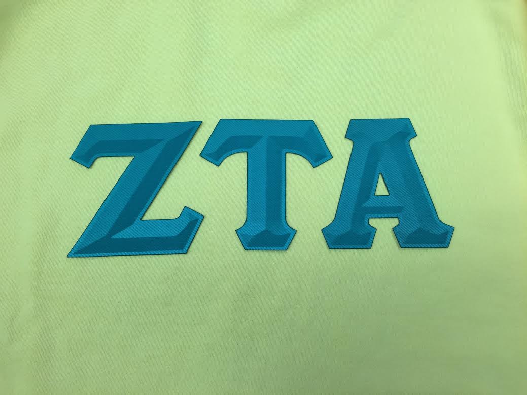 come in today and check out our new "3D look" greek letters!