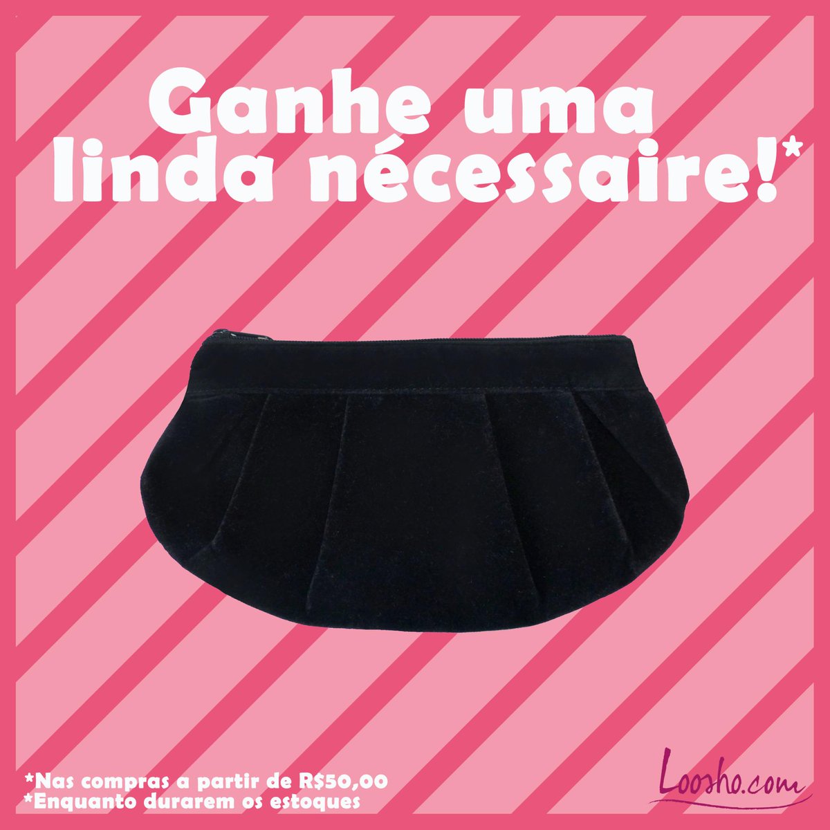 Ganhe uma Nécessaire linda para levar suas makes com estilo para todos os lugares!! Confira! loosho.com