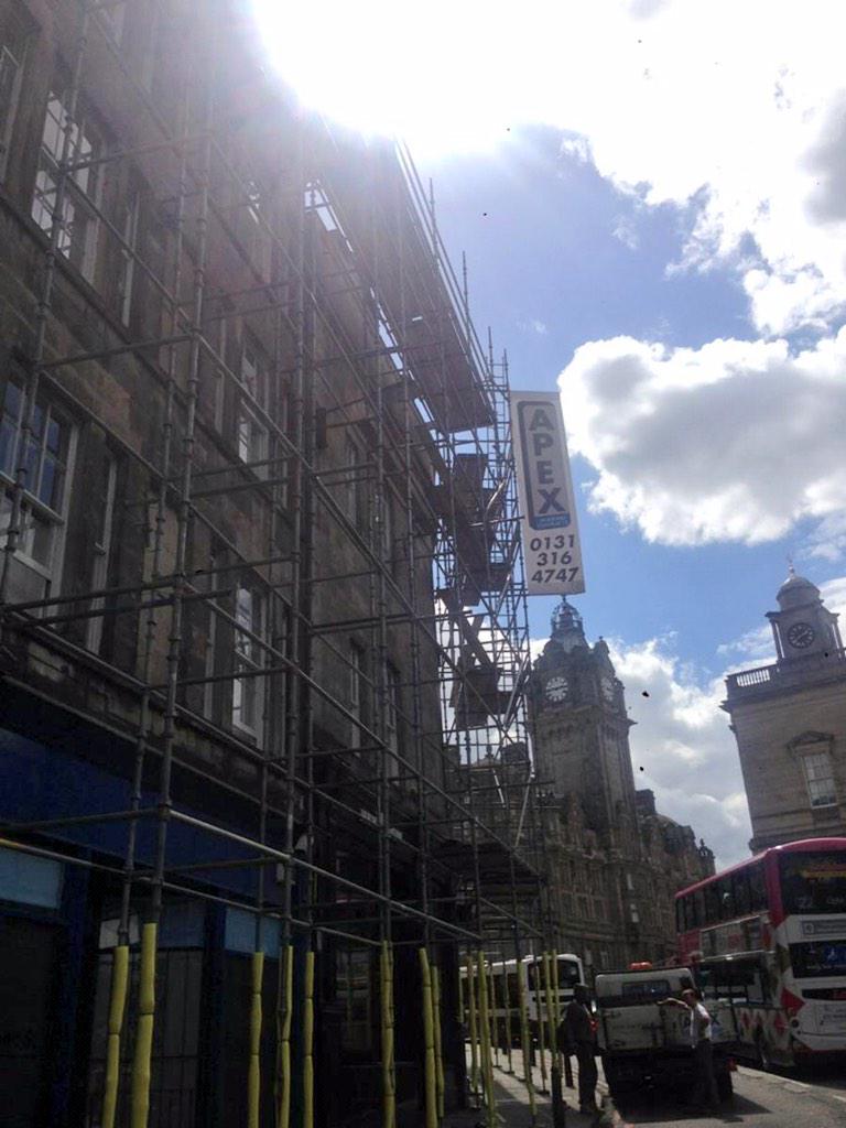 Strip & reslate in Edinburgh City Centre - Note the beautiful balmoral clock tower in the backdrop #HistoricEdinburgh