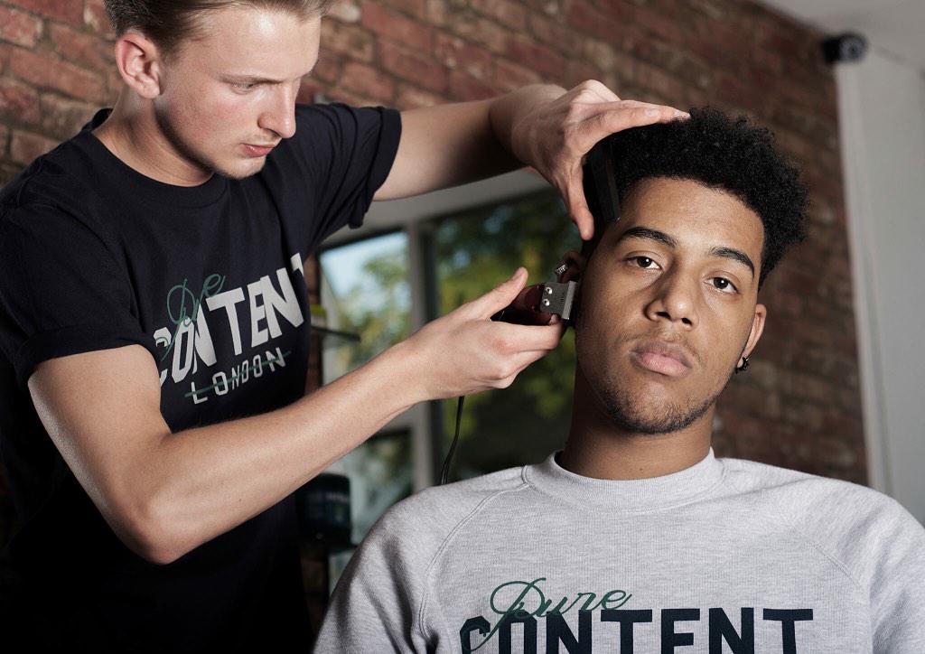 WEARECONTENT's tweet photo. #TBT to when we teamed up with @gartellsbarber for a collab release. Limited stock available online. #contentclothing http://t.co/bL157tE9AX