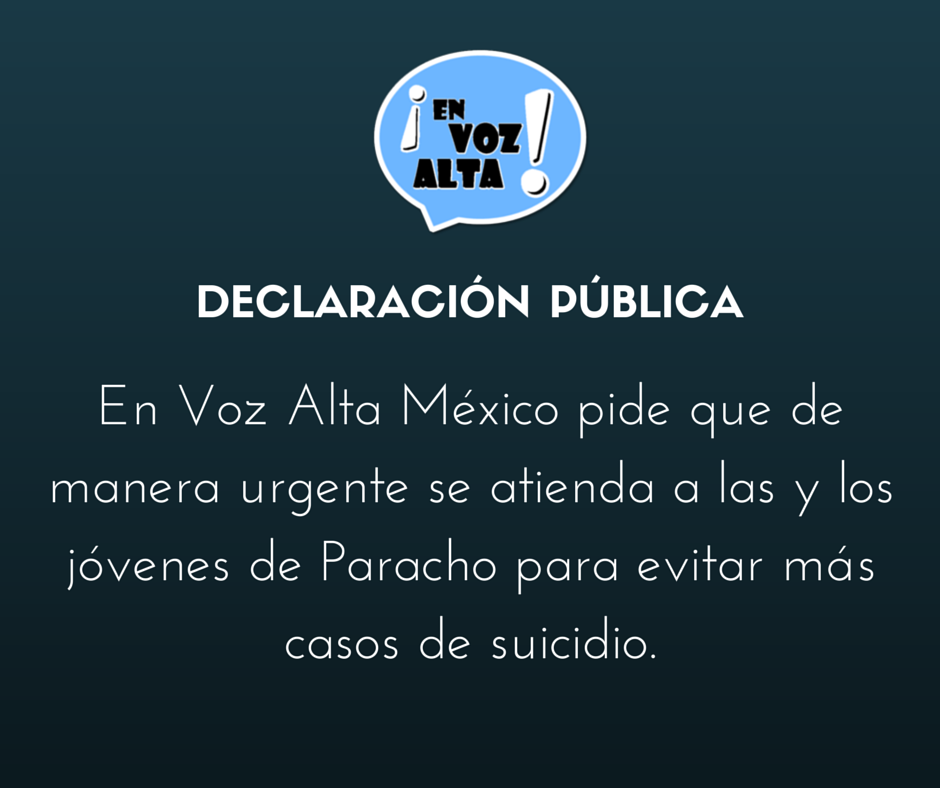 envozalta_mx's tweet photo. En Voz Alta pide se atienda a los jóvenes de #Paracho para evitar más casos de #suicidio. http://t.co/gf7LeBxcqM http://t.co/xeZ8HdP0u0