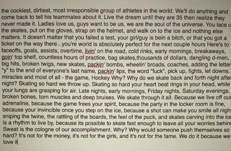 if you play hockey, take the time