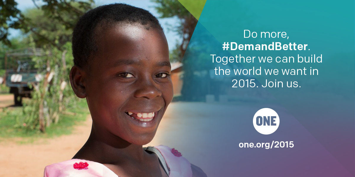 This is the year we all decide to make the world better. Join in: action2015.org #action2015