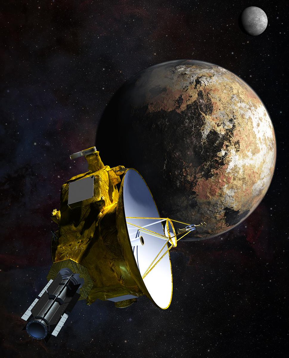 NASA's tweet photo. Approaching an unexplored world! @NASANewHorizons begins first stages of Pluto encounter: http://t.co/vEYKYpZ5cG http://t.co/hy3Kw0gNv1