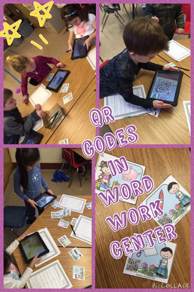 MrsPike3rd's tweet image. They love using QR codes to learn! #learningwithtechnology #awesome