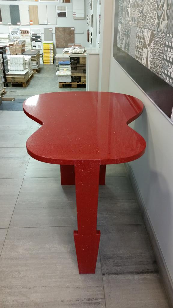 mike997911's tweet photo. If #Elvis were alive he would definitely want of of these! #redshimmer guitar table @CaesarstoneCA @ItalBec http://t.co/Ui8WmJAwnj
