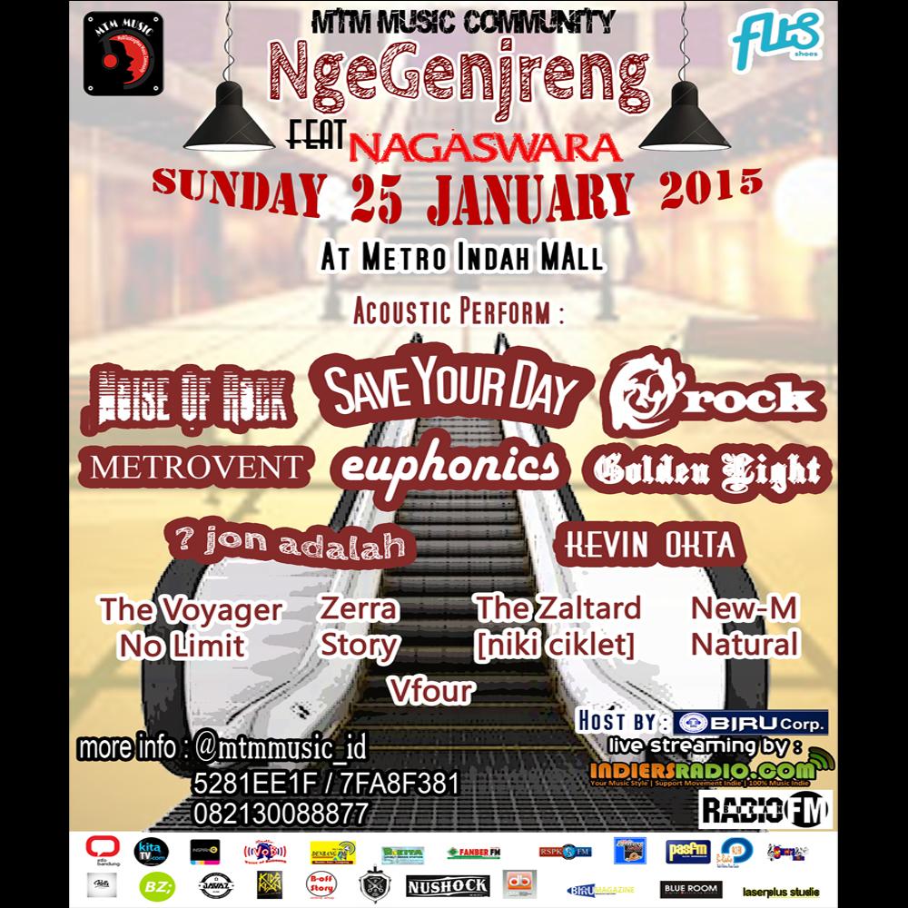 @mtmmusic_id ft <a href="/NAGASWARA_ID/">NAGASWARA Music</a> Ngegenjreng|<a href="/metroindahmall/">Metro Indah Mall</a> |25 Jan'15|w/<a href="/SaveYourDay_SYD/">Save Your Day</a> <a href="/Natural_MP/">Natural Project</a> <a href="/MetroventID/">Metrovent</a>