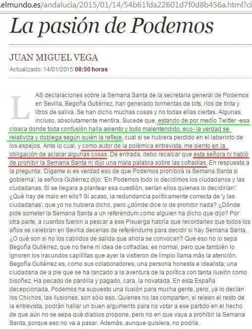 FranLeonCor's tweet photo. El periodista que entrevistó a Begoña Gutiérrez, Podemos Sevilla, revela la verdad de sus palabras y la Semana Santa. http://t.co/J2dMUd9RkJ