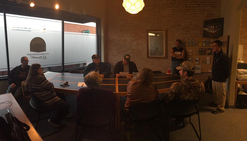 The FWC Committee holding their first meeting this year planning the 10th Annual Frontier Western Celebration!