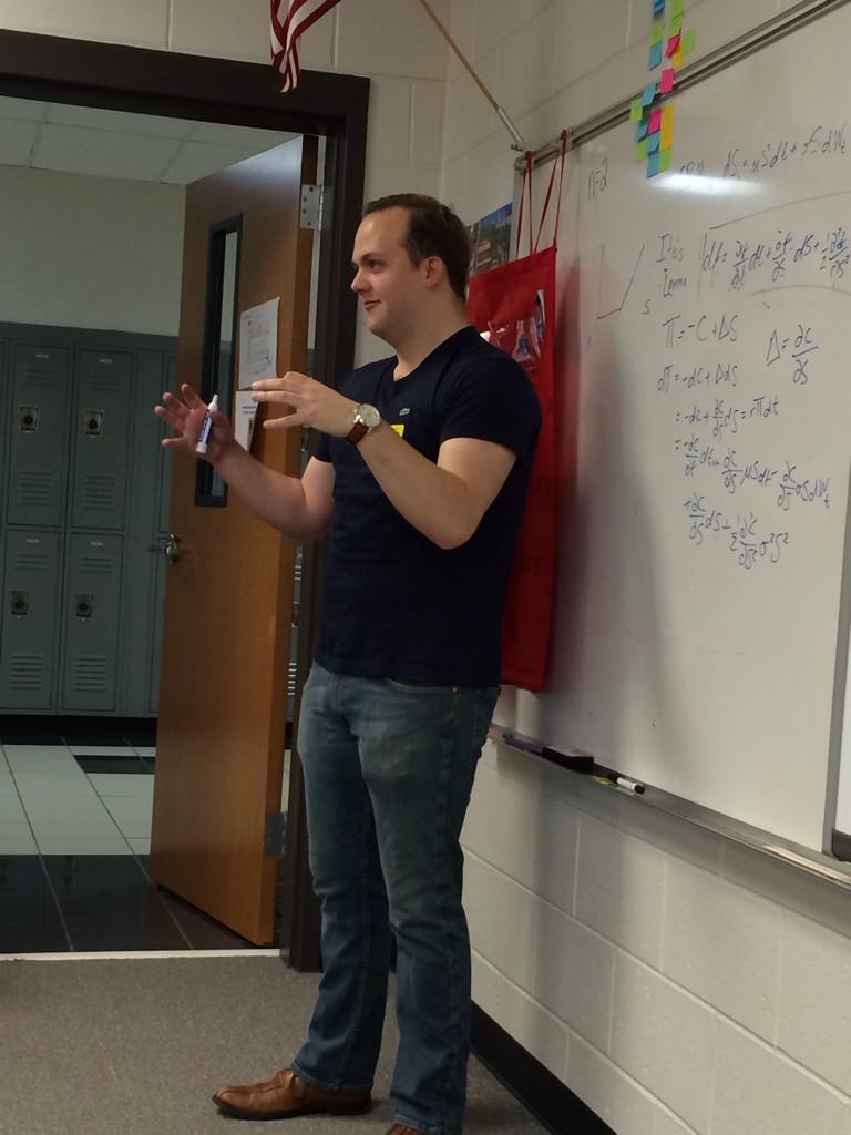 DaculaHS's tweet photo. Alex Frazer, Columbia University financial engineering major (and DHS grad) speaks to our Mu Alpha Theta students. http://t.co/JIQwUXxVMR