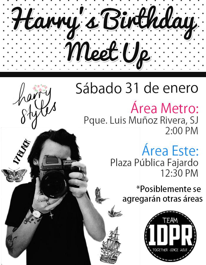 1DPROFFICIAL's tweet photo. El #Team1DPR te invita a compartir con directioners & celebrar el cumple de Harry el sรกbado 31 de enero. <3 http://t.co/CMfAf1MUfR