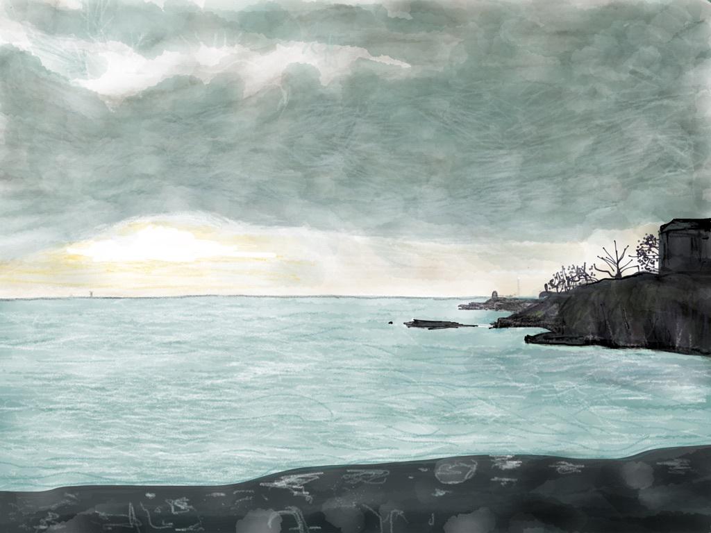 lukeisabrennan's tweet photo. @Applydea Winter Sunrise, Dunmore East, Co. Waterford. #usingmaglus #Ireland #drawing http://t.co/SG3ESZcCCm