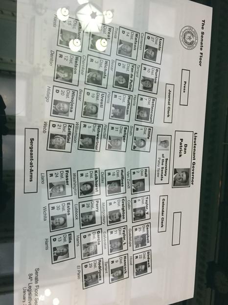 ltspence's tweet photo. Sneak peek at your new Texas Senate. #newday #dpltg http://t.co/Ztj8dyWP0I