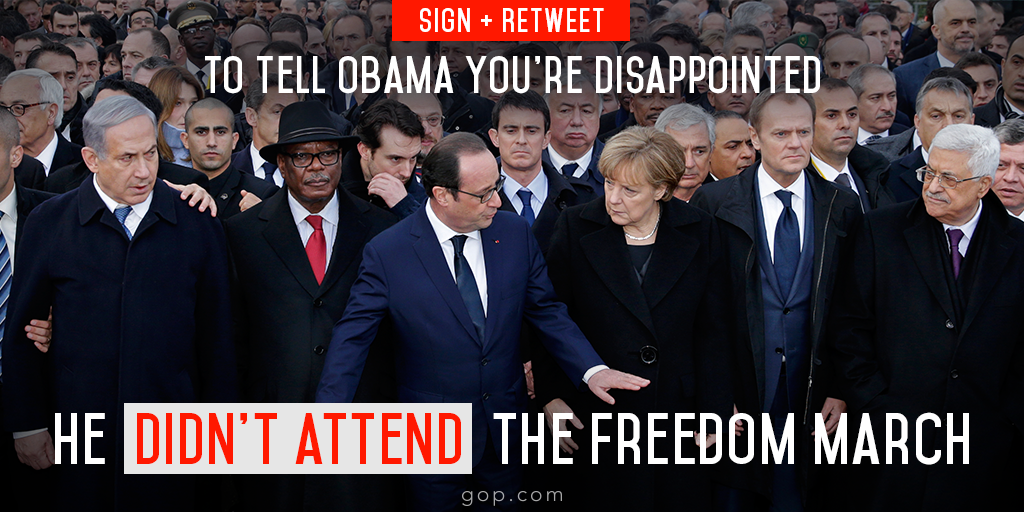 Republicans's tweet photo. Retweet &amp; Stand up for freedom: http://t.co/AhUwXba8aD America shouldn't "lead from behind." http://t.co/RPNGbb2kEr