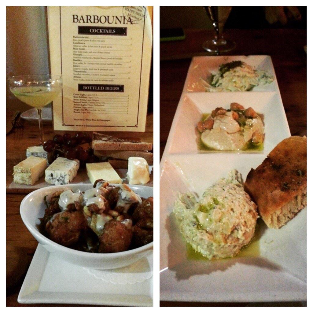 <a href="/BarbouniaNYC/">Barbounia</a> for some delicious Mediterranean snacks and cocktails! #FindingFortessa #ThirstyThursday
