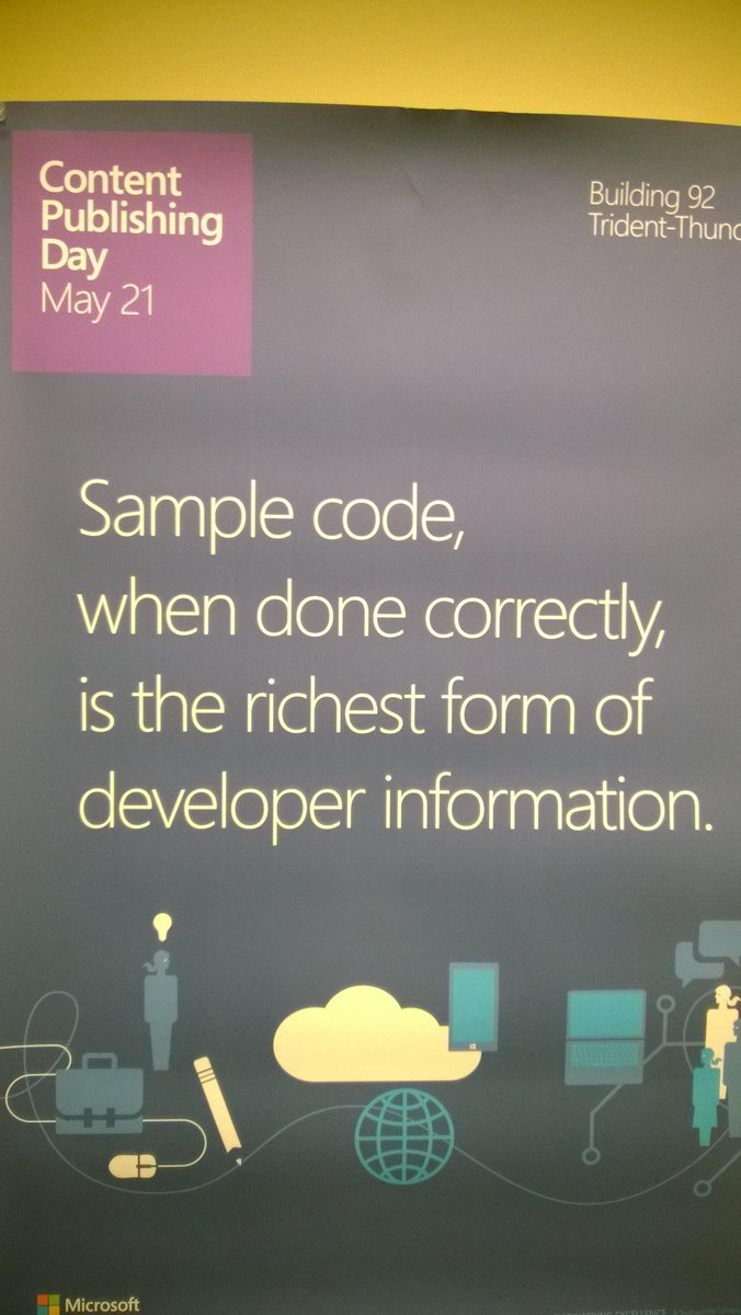 AndrewJByrne's tweet image. I like this poster on one of our walls.  Any thoughts on how to evaluate &quot;done correctly&quot; ? @OfficeDev  #CodeIsKing