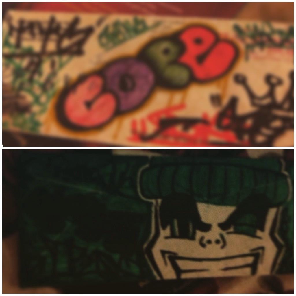 DroxyPro's tweet image. What I do to my school letters 😂😂