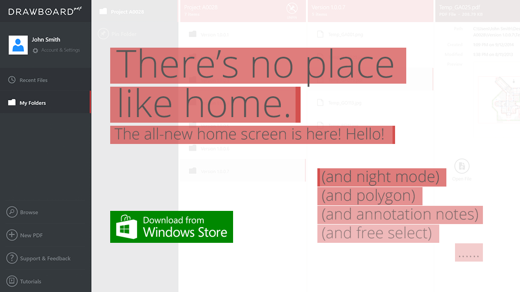 drawboard's tweet photo. The all-new Drawboard PDF home screen is here! Have you tried it out yet? @Windows http://t.co/Nng4bBxO04 http://t.co/aEak0gDYps