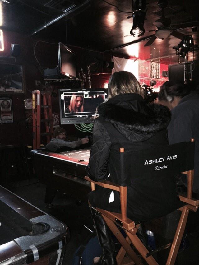 DesertedMovie's tweet photo. Director Ashley Avis @ashelyavis behind the monitor. @MischAmazing #desertedmovie http://t.co/LyrEPBWc9M