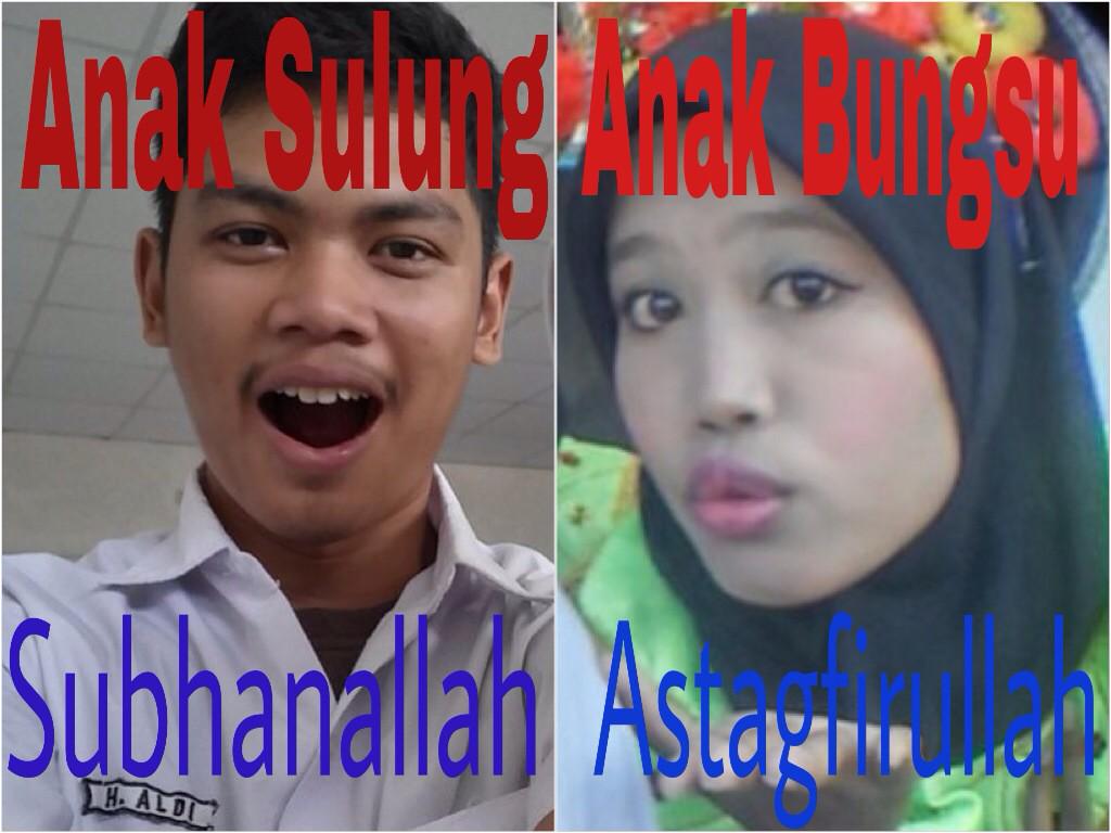 __BOSTER's tweet photo. Sulung dan bungsu 😱😂 http://t.co/Ob6pZ62OwH