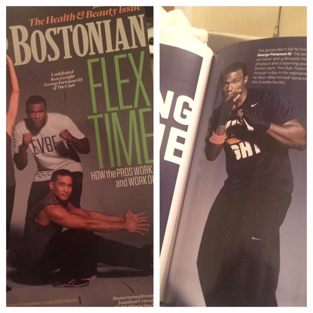 jmacncheeez's tweet photo. Hey look! @George_Foreman3 is in my living room! Great article @theimproper #anythingbutroutine #everybodyfights http://t.co/qUAq1XwHu6