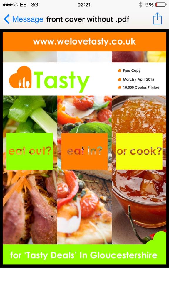 smartcommsglos's tweet image. #TASTY, a 60 page food and drink discount book delivered to 10k homes in Glos. Book a full page advert just £150 now!