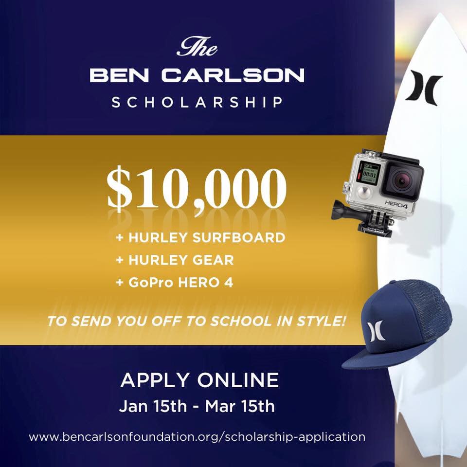 This is a Scholarship that is Ben worthy. Apply online bencarlsonfoundation.org #bendidgo #benwouldgo