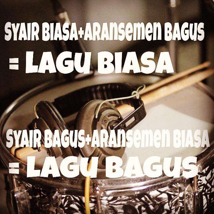 Syair biasa + Aransemen bagus= Lagu biasa, Syair bagus + Aransemen biasa= Lagu bagus. #rumuslagu #studiorekamanbogor