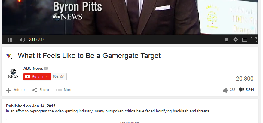 EveilCharm's tweet photo. Hey @ABC a sign people are sick of one sided journalism and promoting con-artists that match your agenda #GamerGate http://t.co/DrMiI6ryHP