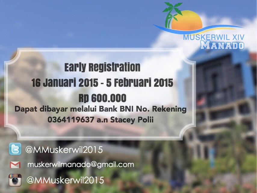 MMuskerwil2015's tweet photo. Early Registration is Now Open! @ISMKI_Wilayah4 http://t.co/ggARhrV9IN