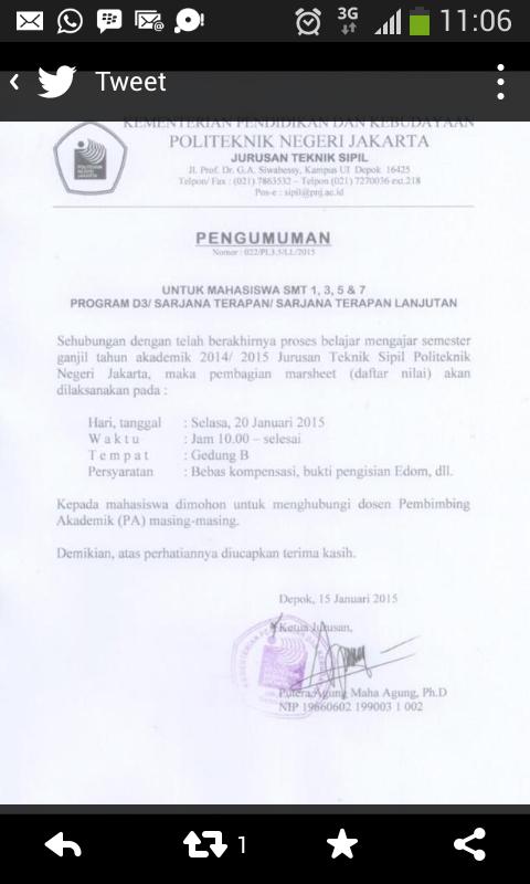 exclusive_JT14's tweet photo. Selamat menuju siang pejuang masa depan,mimin infokan pengumuman mengenai pembagian marksheet ya.Mari simak. http://t.co/OS2AuXAuej