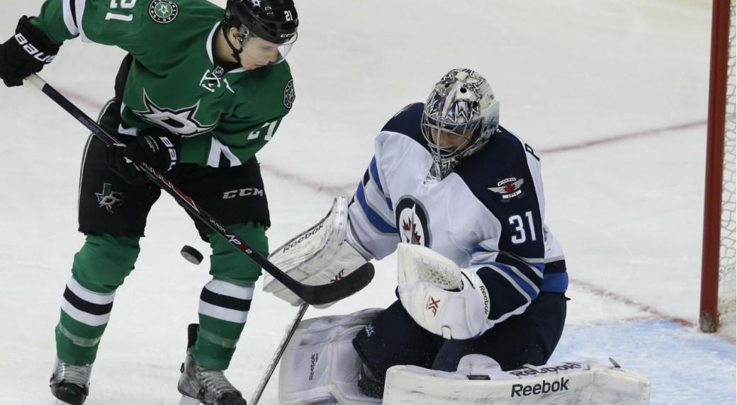 Sportsnet's tweet photo. Ondrej Pavelec made 46 saves to keep the Jets ahead the Stars. http://t.co/eNVMpTbImB http://t.co/aAADnJSZah