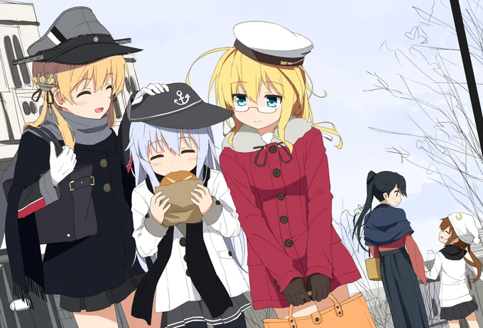 買い物帰り #艦これ   未完成のラフや落書きもたまに投稿していきたいです。 