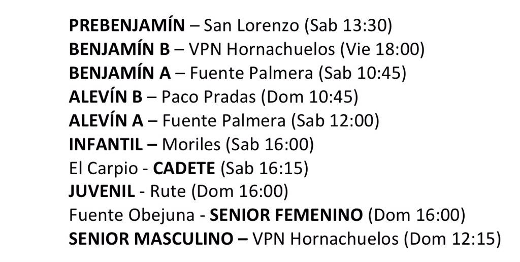 PARTIDOS DE ESTE FIN DE SEMANA ⚽️⚽️