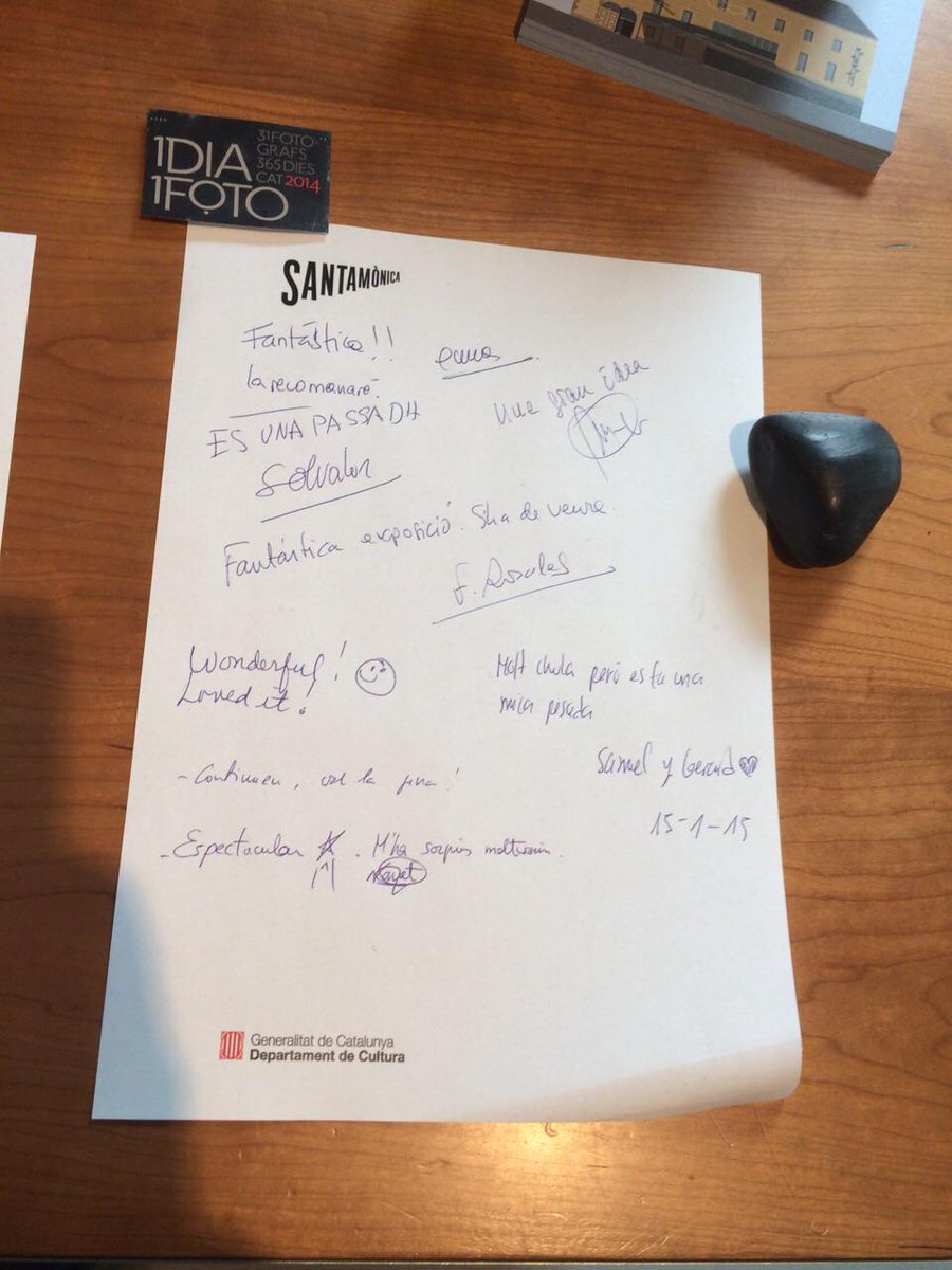 Moltes gràcies a tots els que deixeu comentaris a l’expo #1Dia1Foto a @artssantamonica. Ens agrada que us agradi!