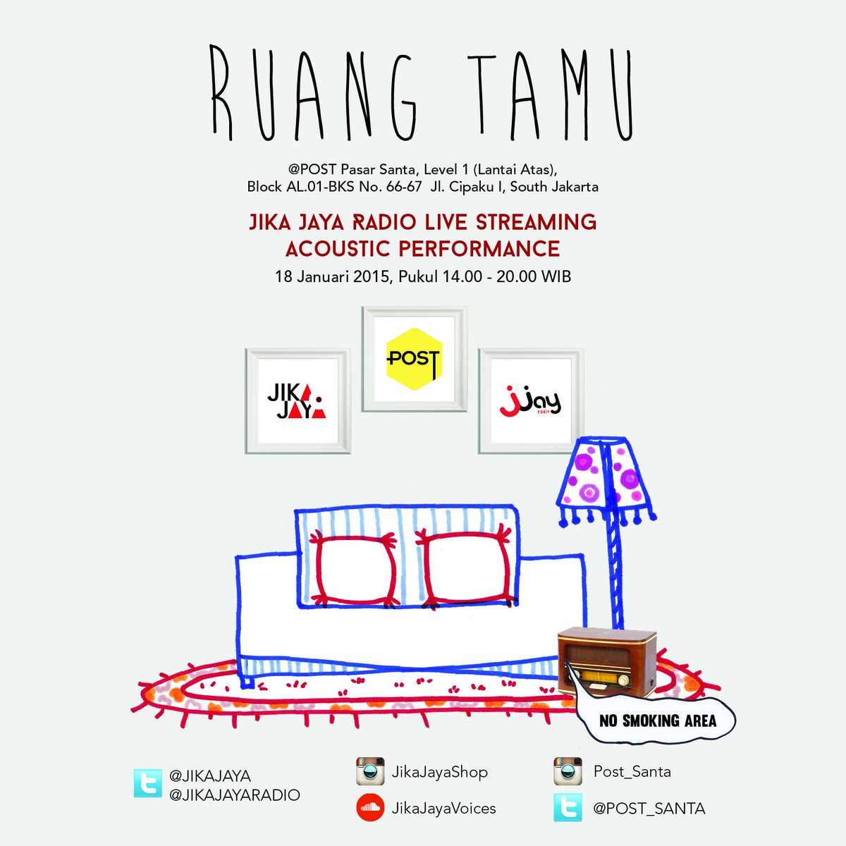 RUANG TAMU Minggu 18 Januari 2014 di POST Pasar Santa !