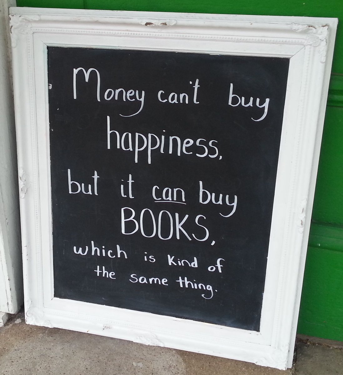 vintagebooks's tweet image. I'm loving the witty bookshop street signs. They speak the truth.