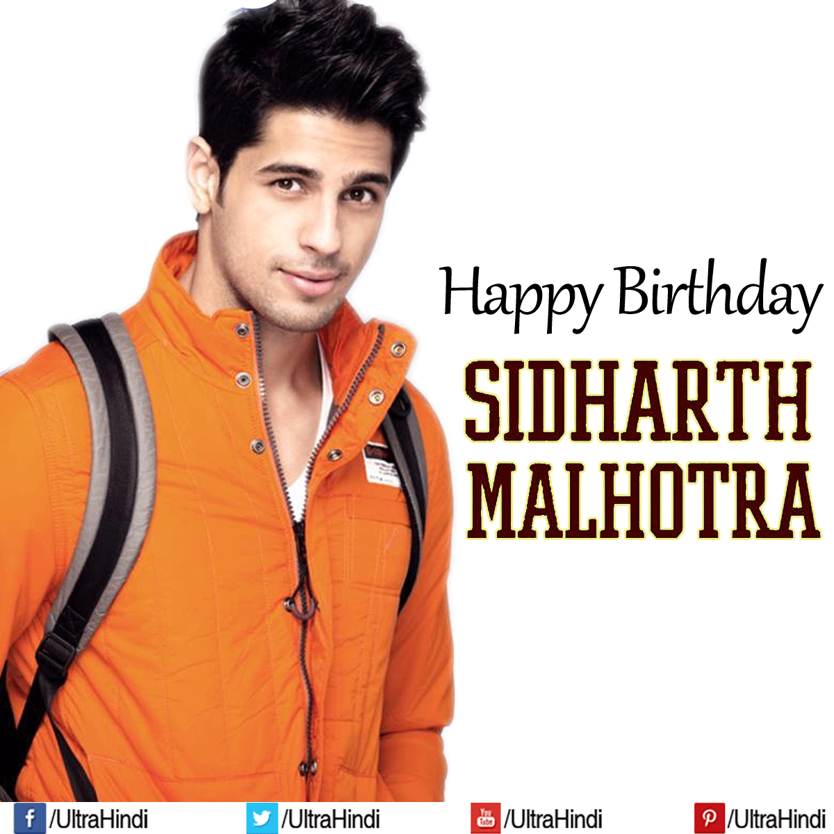 Wishing one of the latest hunks of Bollywood a very Happy Birthday!
Happy Birthday Sidharth Malhotra! 