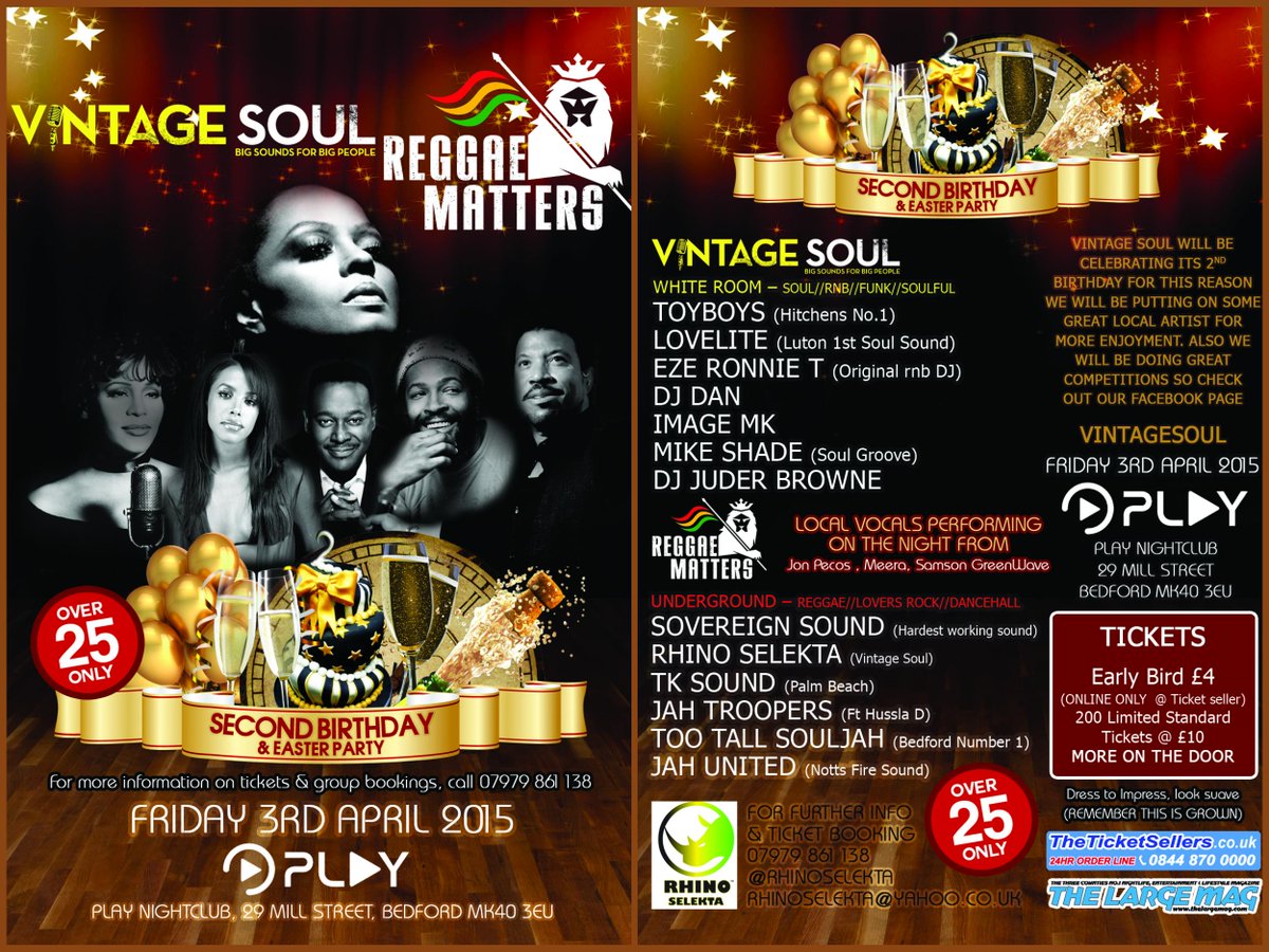 RhinoSelekta's tweet photo. @zwightman @DaReggaeClub #vintagesoul @jahtroopers @ImageMK @Lovelite_Crew @jonpecos876 @SamsonGreenWave 3rd April http://t.co/rMe0DEe38m