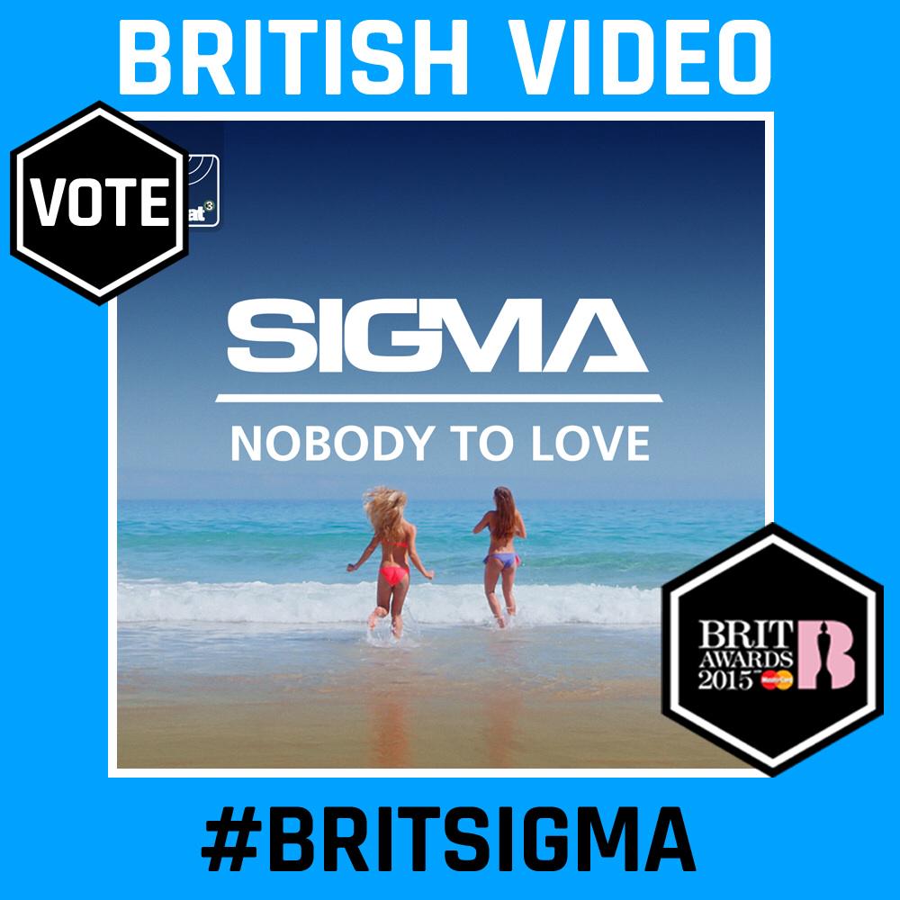3beatmusic's tweet image. Vote for @sigmahq&apos;s #NobodyToLove to win Best Video!! #BRITs2015 #votesigma