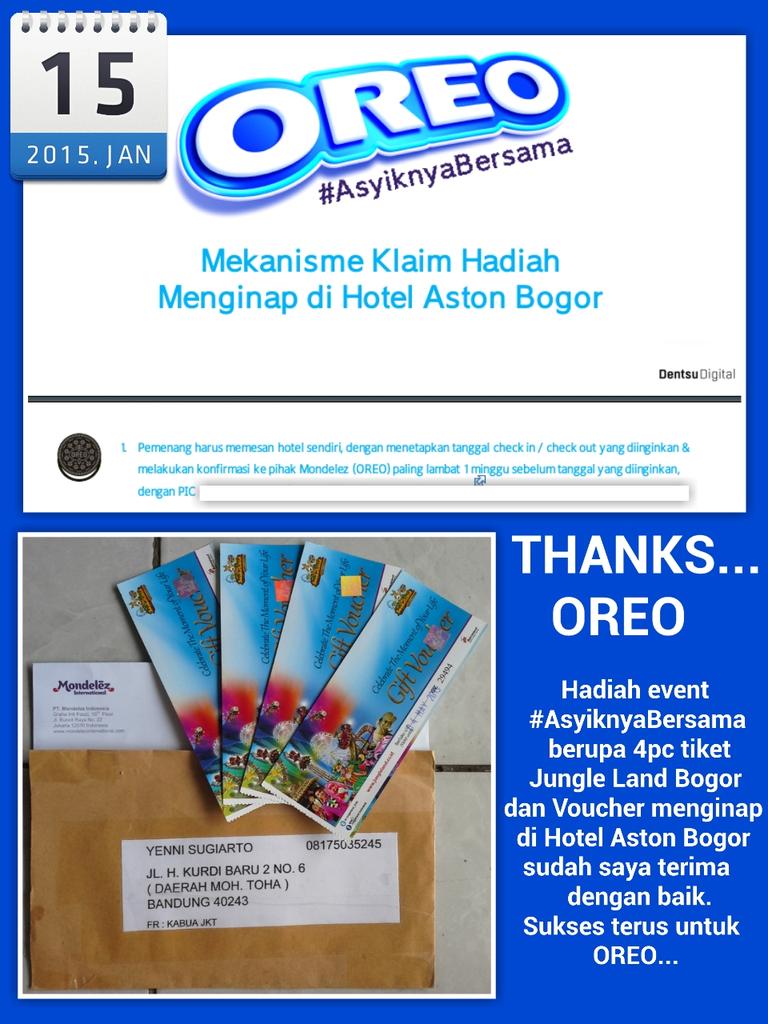 Royen_Philove's tweet photo. Thanks @ID_Oreo hadiah pemenang Mingguan &amp; Utama #AsyiknyaBersama sdh saya terima semuanya. Sukses terus untuk Oreo. http://t.co/96wvNypmLL