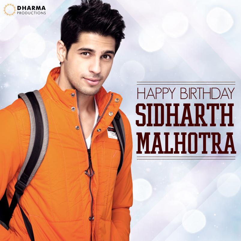 Wishing Sidharth Malhotra Happy Birthday! 