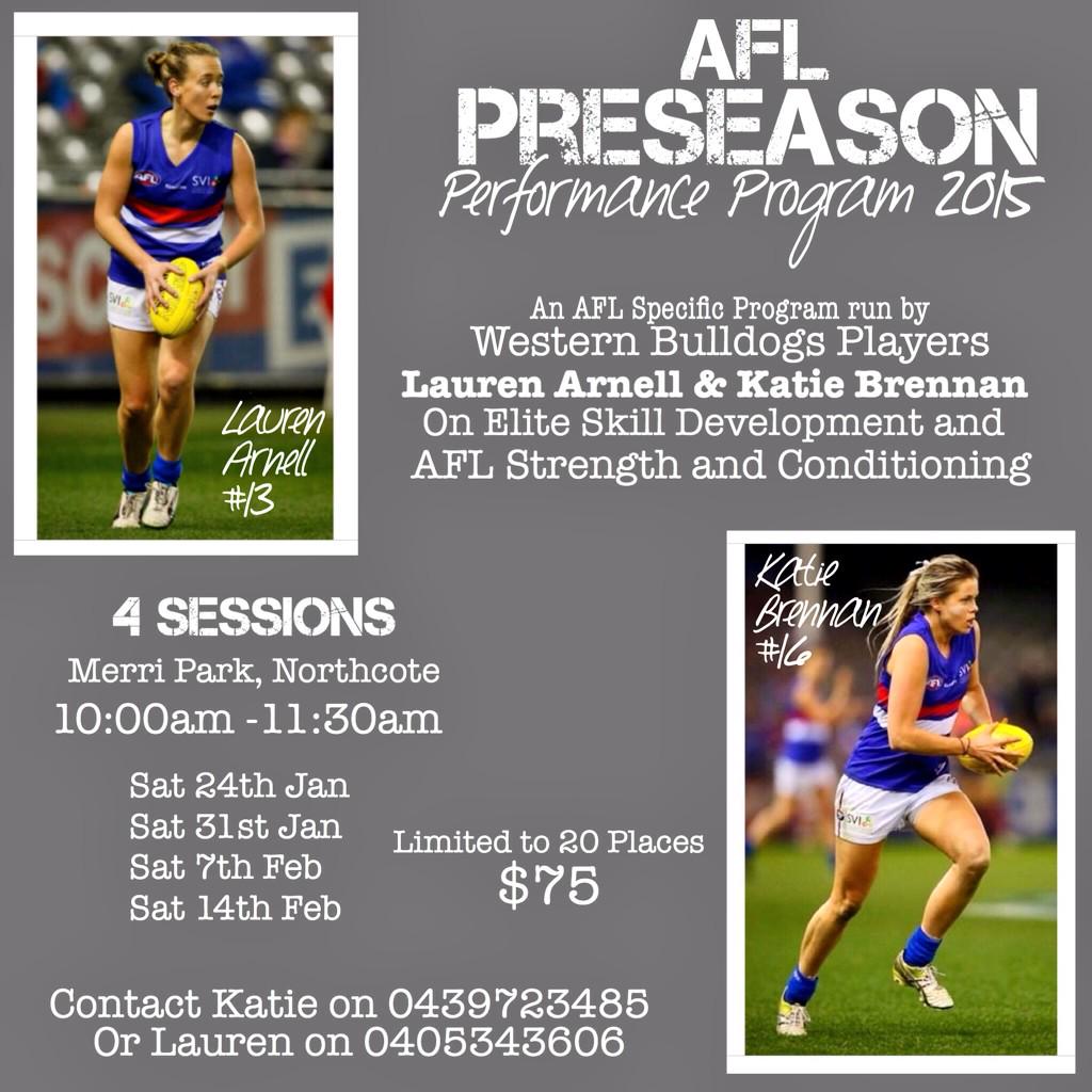 Larnell13's tweet photo. Super excited to announce a unique preseason opportunity for anyone seeking a performance edge #2015 @womensfooty http://t.co/e44KRiIdiB